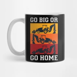 Funny Excavator and Construction Worker Heavy Equipment Mug